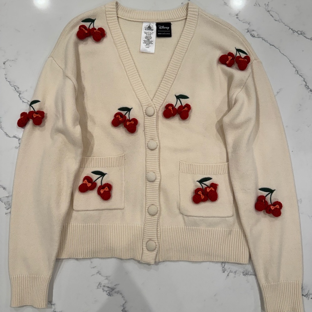 Her Universe Minnie Mouse “Cherries” Cardigan - Size S